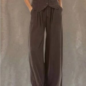 YFP(Young Fabulous and Broke) Cropped Brown Wide Leg Pant